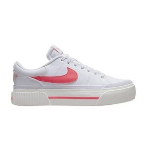 Nike Court Legacy Lift Summit White Sea Coral Platform Lace Up Sneakers 9